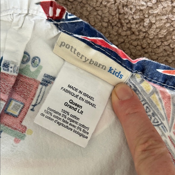 PB Kids Queen Sheet Set Freight Train - Picture 2 of 2